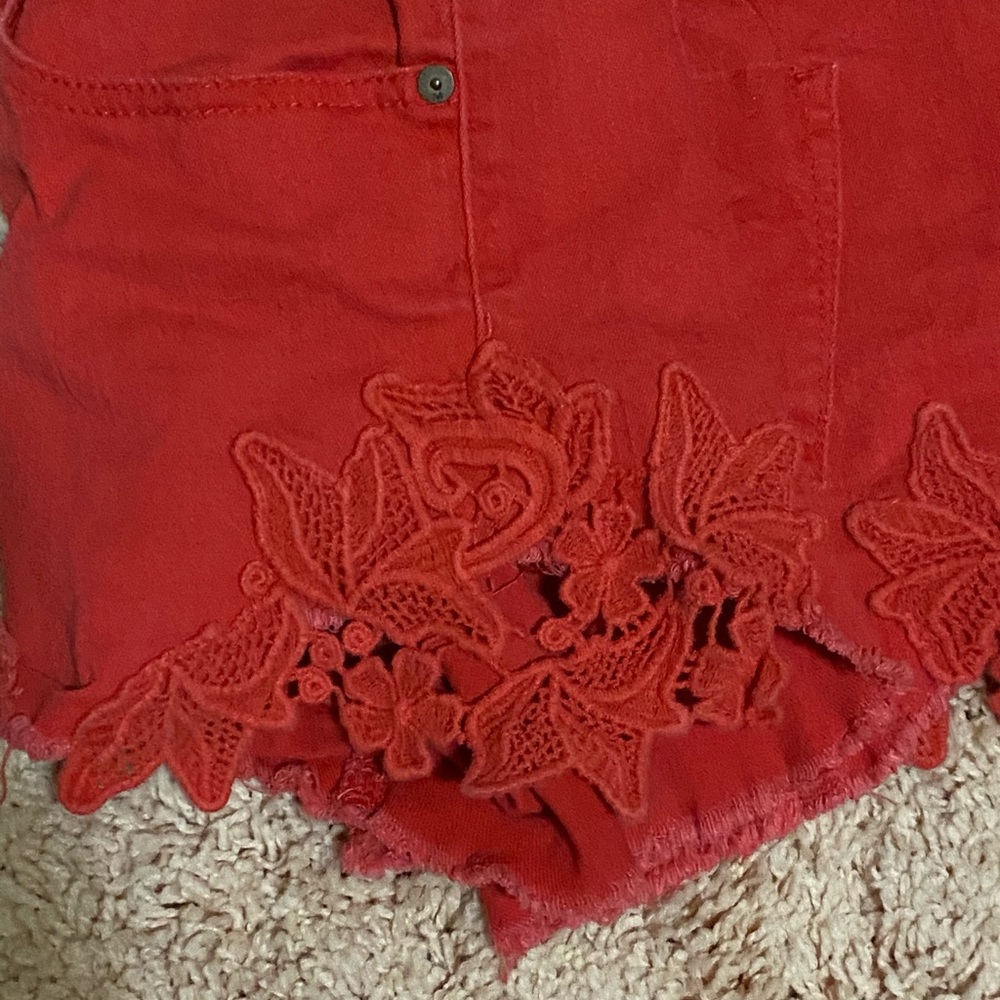 Button Fly High Rise Shorts - Picture 3 of 3